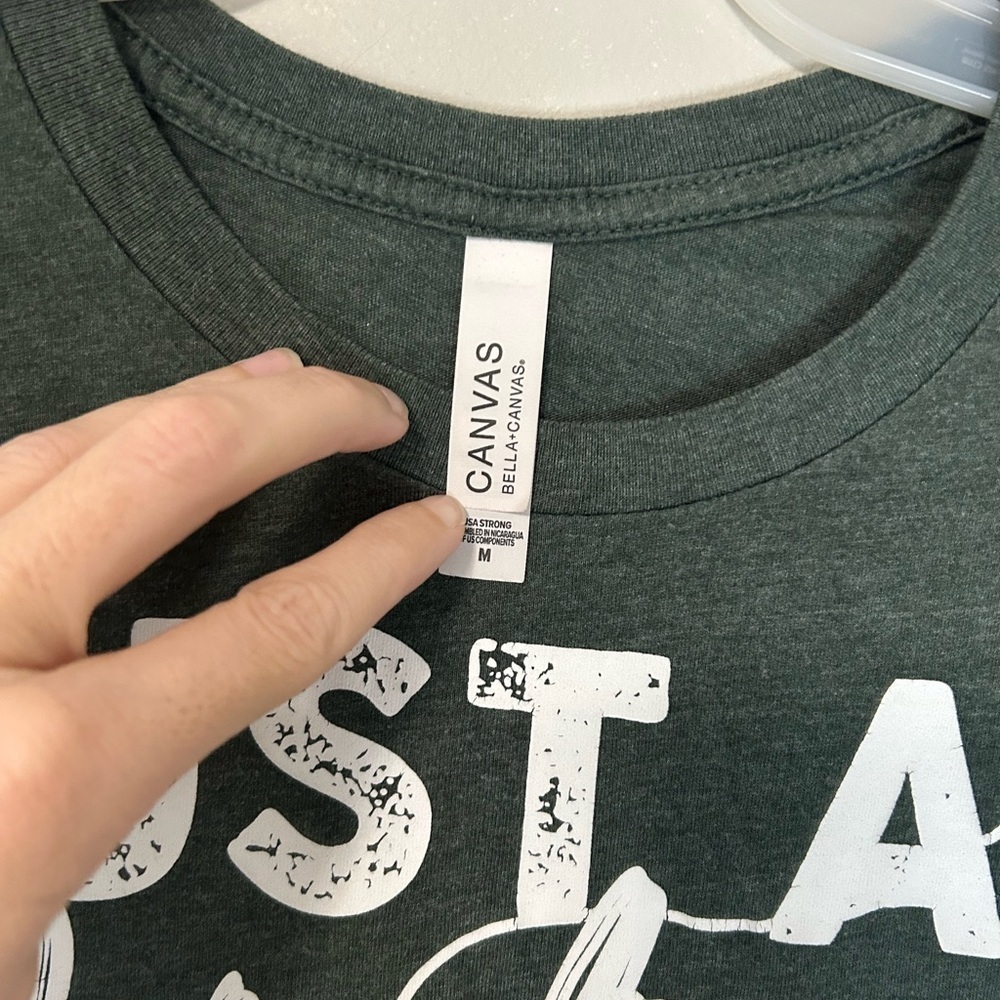 Bella Canvas Forest Green Graphic Tee, Size M - Picture 3 of 5